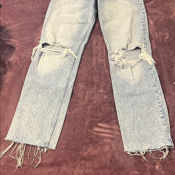 Abercrombie & Fitch Light Blue Ripped Boyfriend Jeans - Picture 3 of 4